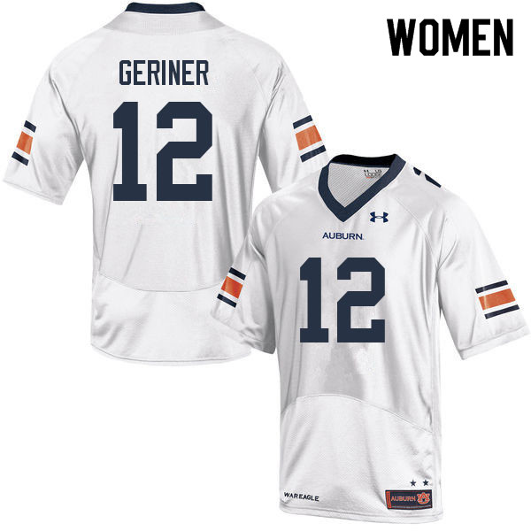 Women's Auburn Tigers #12 Holden Geriner White 2022 College Stitched Football Jersey